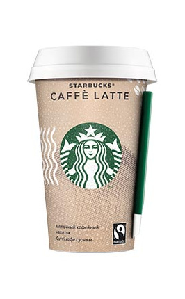 Молочный кофейный напиток Starbucks® Caffè Latte, 0,22 л