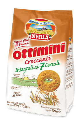 Печенье со злаками Ottimini Croccanti Integrali ai 7 Cereali, 300 г